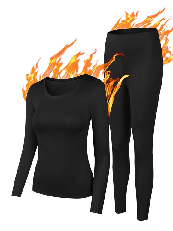 Thermal Underwear for Women,Ultra-Soft Long Johns Set with Fleece Lined,Base Layer Skiing Winter Warm Top & Bottom