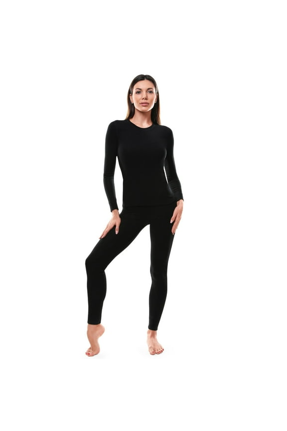 Thermal Underwear for Women, Ultra Soft Long Johns Womens Set - L