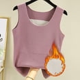 thumbnail image 1 of Thermal Vest For Women Plus Size Cold Weather Fall Winter Sleeveless Inside Double - Sided Plus Velvet Undershirt Thick Warm Large Size Base Sweater Vest Purple XXXL, 1 of 6