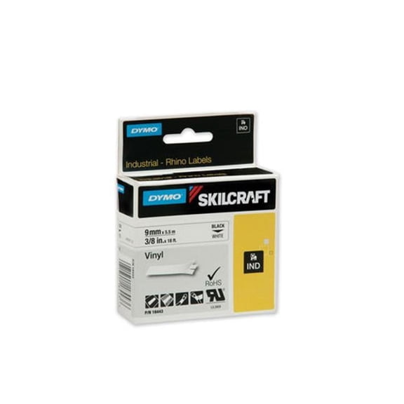 Thermal Vinyl Label Tape Cassettes, Black