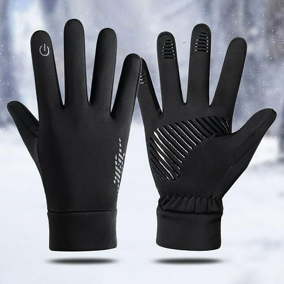 Thermal Warm Gloves for Men Women Windproof Waterproof Winter Gloves Touch Screen Compatible with Non- Grip for Cycling Running Driving Hiking Skiing Sports