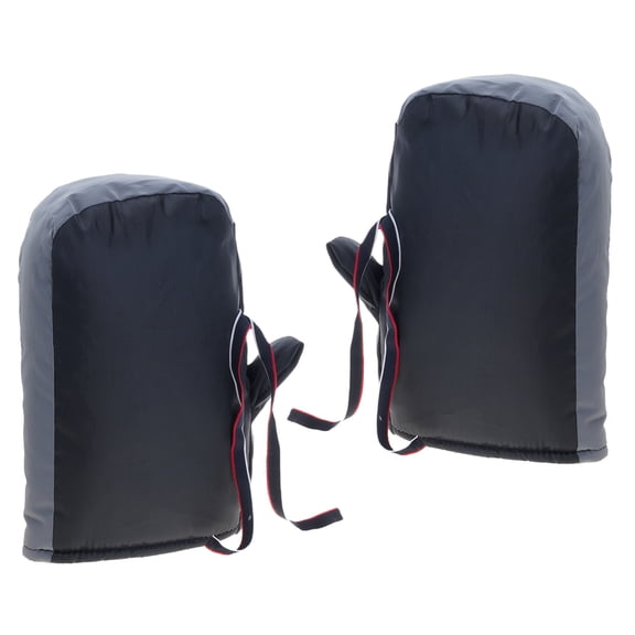 Thermal Windproof Motorcycle Gloves with Reflective Strips & Handlebar Muffs for Cold Weather Riding