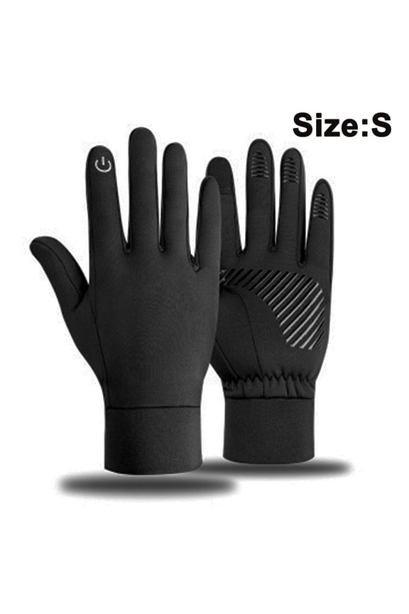 Thermal Winter Glove Liners for Cold Weather for Men & Women - Thin, Lightweight & Warm Black Gloves for Texting, Cycling & Driving - Touchscreen Smartphone Compatible,BlackS