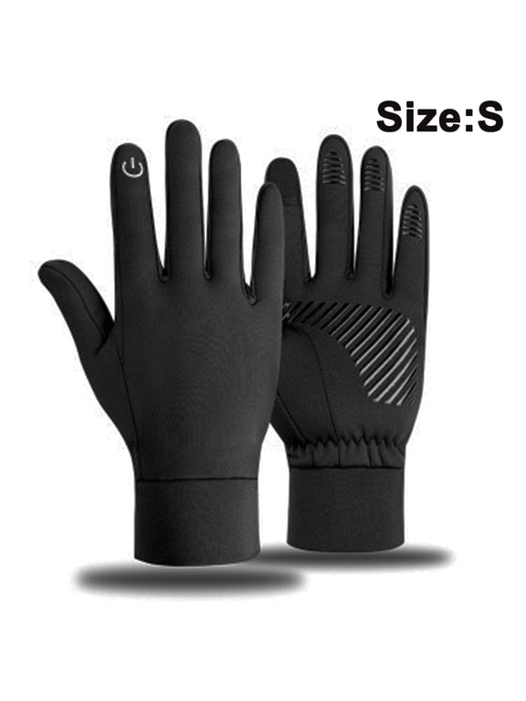 Thermal Winter Glove Liners for Cold Weather for Men & Women - Thin, Lightweight & Warm Black Gloves for Texting, Cycling & Driving - Touchscreen Smartphone Compatible,BlackS