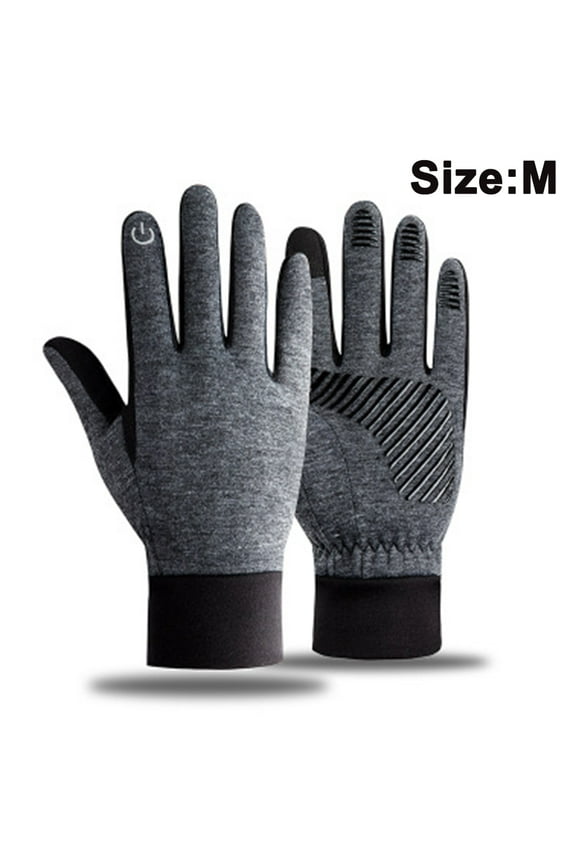 Thermal Winter Glove Liners for Cold Weather for Men & Women - Thin, Lightweight & Warm Black Gloves for Texting, Cycling & Driving - Touchscreen Smartphone Compatible,GreyM