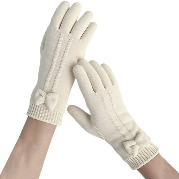 Thermal Winter Gloves-Fleece Lining Touch Screen Knit Stretchy Warm Gloves for Running Cycling Riding- Men Women