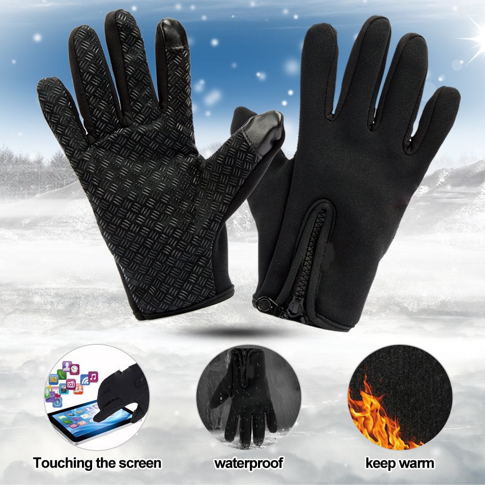 Funkeen Thermal Winter Gloves for Men Women, Freezer Warm Gloves, Anti-Slip Waterproof Lightweight Touch Screen Gloves for Hiking Running Cycling