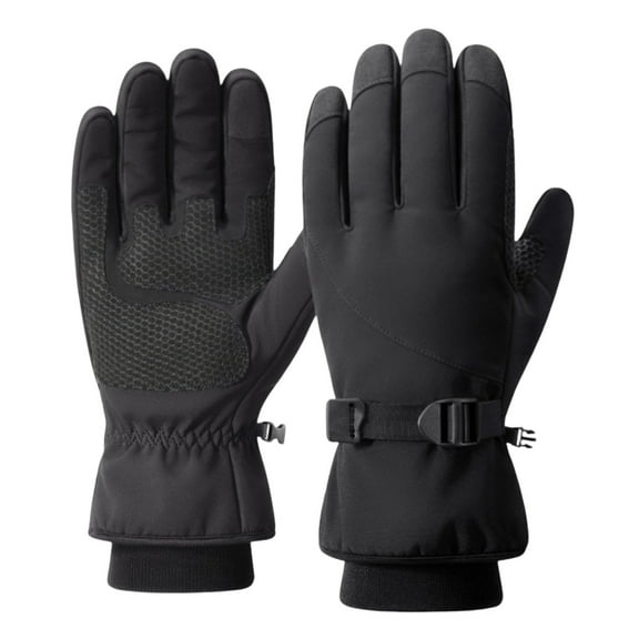 Thermal Winter Gloves for Men & Women - Waterproof Touchscreen Ski Winter Warm Gloves for Running, Cycling, Skiing & Cold Weather Work Use, Black (XXL)