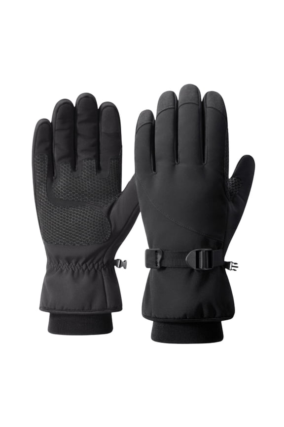 Thermal Winter Gloves for Men & Women - Waterproof Touchscreen Ski Winter Warm Gloves for Running, Cycling, Skiing & Cold Weather Work Use, Black (XXL)