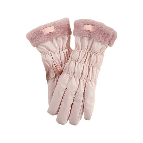 Thermal Winter Gloves for Women, Windproof and Waterproof Fabric,Windproof Snow Gloves for Skiing Cycling Running Work Pink