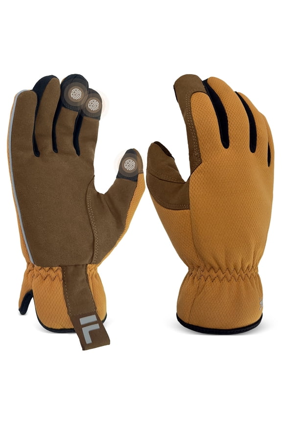 Thermal Winter Work Gloves for Men, High Dexterity Cold Weather Glove for Driving, Gardening, Motorcycle, and Mechanics
