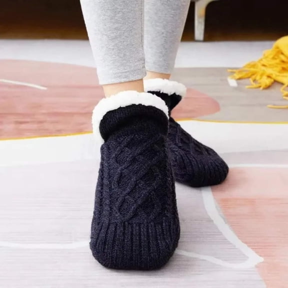 Thermal Women Men's Floor Socks Winter Warm Short Cotton Thickened Home Sleeping Soft Non Slip Grip Fuzzy Floor Socks 2025