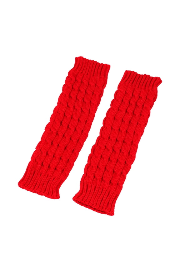 Thermal Wool socks knitted leg warmers women's pile socks leg warmers autumn and winter fashion socks leg warmers-red