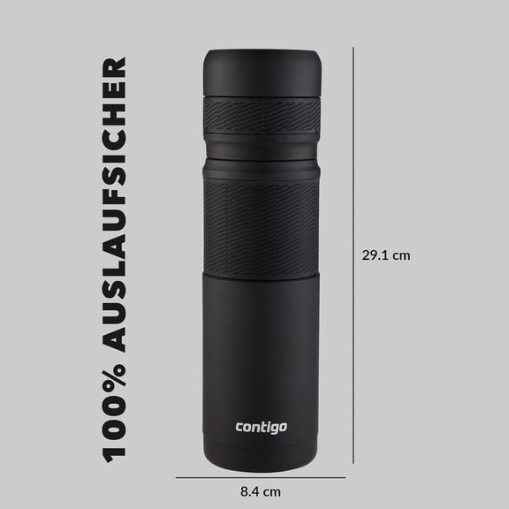 Thermalock Vacuum Insulated Travel Flask Stainless Steel Leakproof Coffee Tea Bottle for Hot Cold Drinks