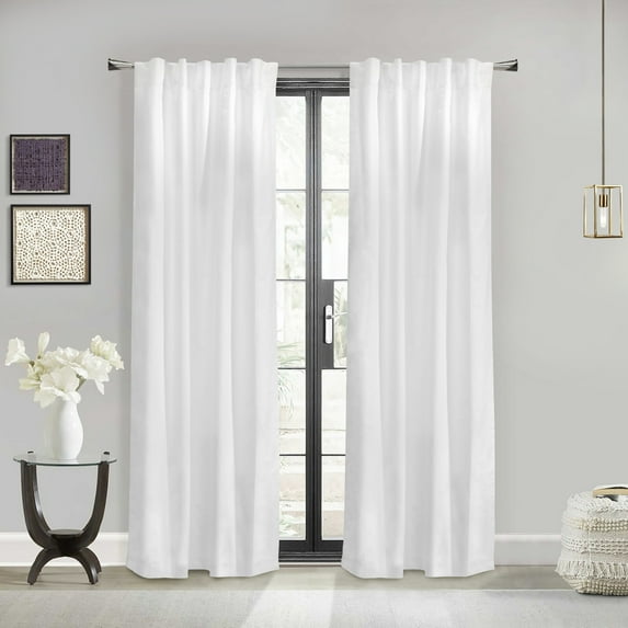 Thermalogic Weathermate Topsions Room Darkening Daytime and Nighttime Privacy Curtain Panel Pair Each 40" x 84" White