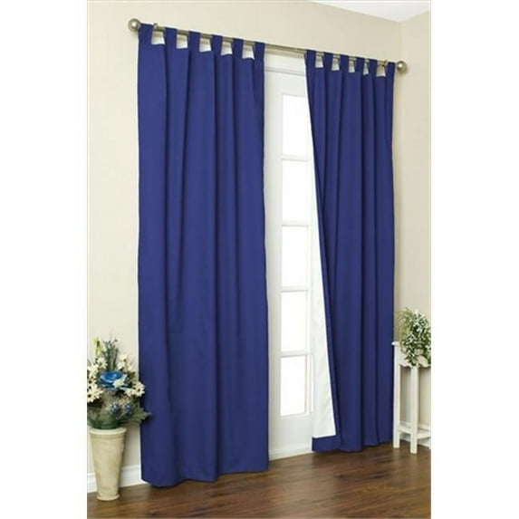 Thermalogic Insulated Solid Color Tab Top Curtain Pairs - Navy - 80 W x 95 H in.