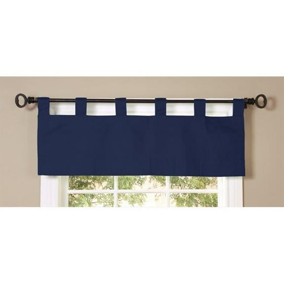 Thermalogic Insulated Solid Color Tab Top Valance, Navy