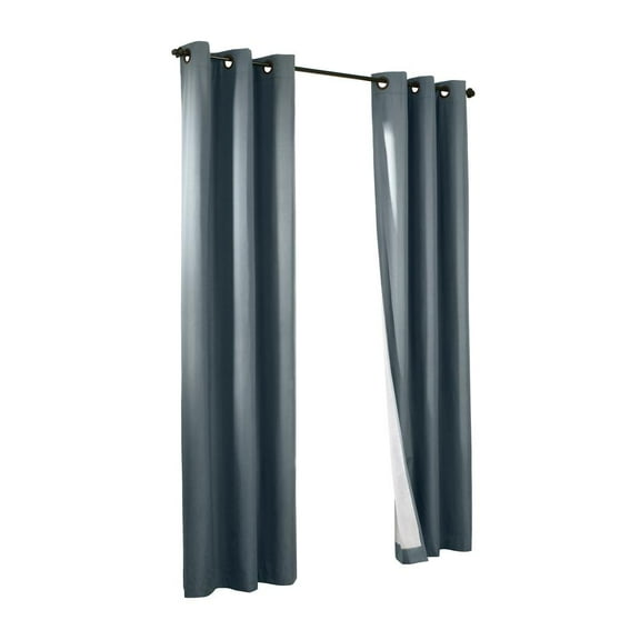 Thermalogic Prelude Room Darkening Grommet Curtain Panel 40 x 84 in Slate Blue