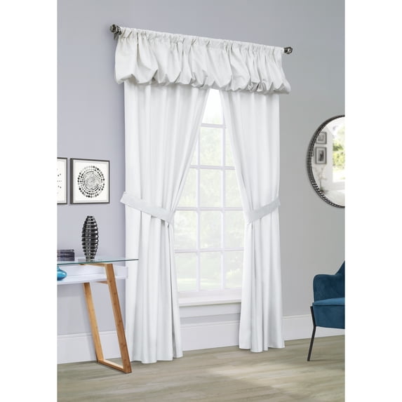 Commonwealth Prescott Rod Pocket Dressing Window Curtain Panel Set - 80x84", White
