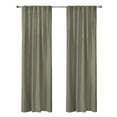 thumbnail image 1 of Seren Room Darkening Dual Header Curtain Panel 50 x 63 in Taupe, 1 of 7