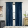 thumbnail image 1 of Thermalogic Seren Room Darkening Dual Header Curtain Panel 50 x 95 in Dark Blue, 1 of 5
