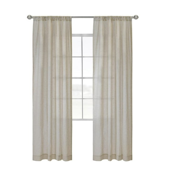 Thermasheer Weathervane Light Filtering Rod Pocket Curtain Panel 50 x 63 in Linen