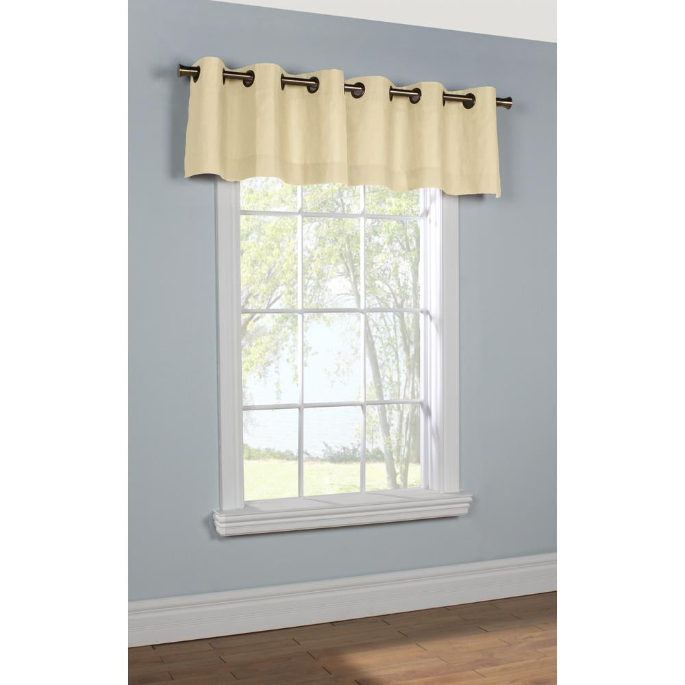 Natural Cotton Grommet Top Sill Length Valance