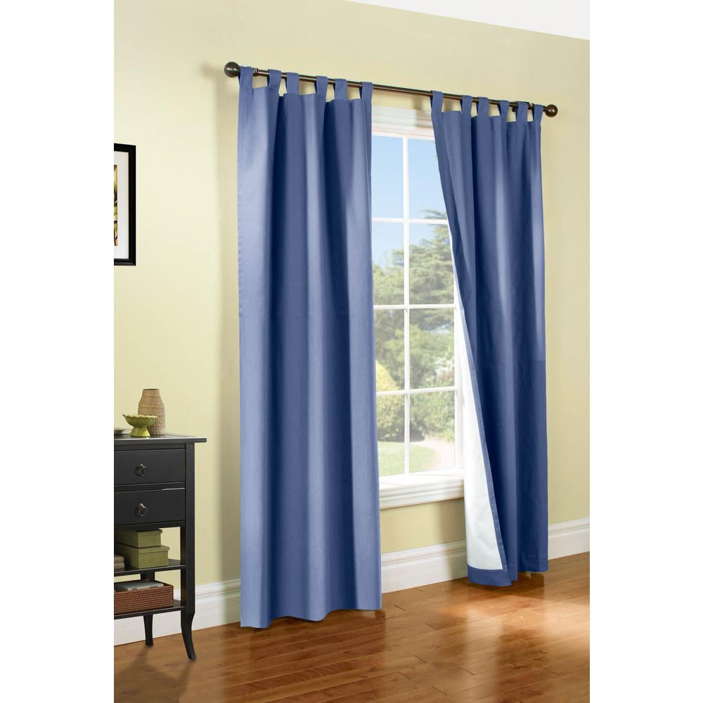 Commonwealth Weathermate 54" Tab Curtain Panel in Blue (Set of 2)