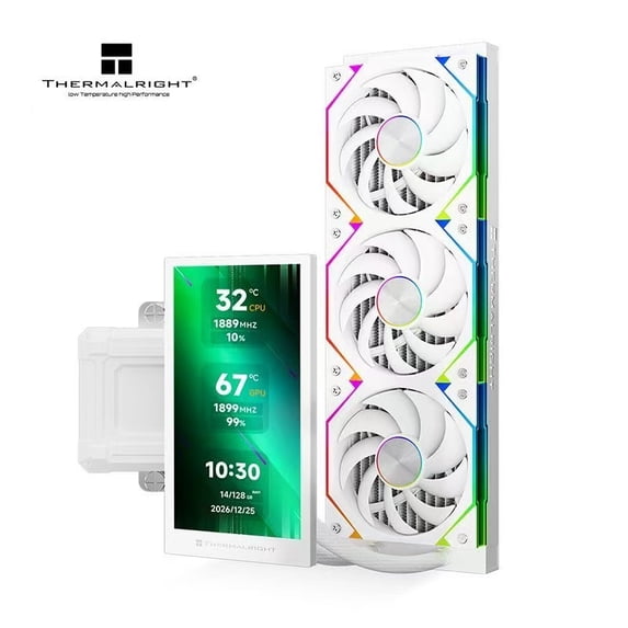 Thermalright Dynamic Vision 360 ARGB White AIO Liquid CPU Cooler with 5 ...