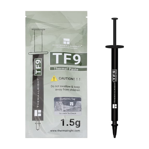Thermalright TF9 1.5g Thermal Grease,The High Performance Paste for Cooling All Processors, Heat Sink Durability 1.5W/m. Graphics Cards and Sinks in Computers Consoles