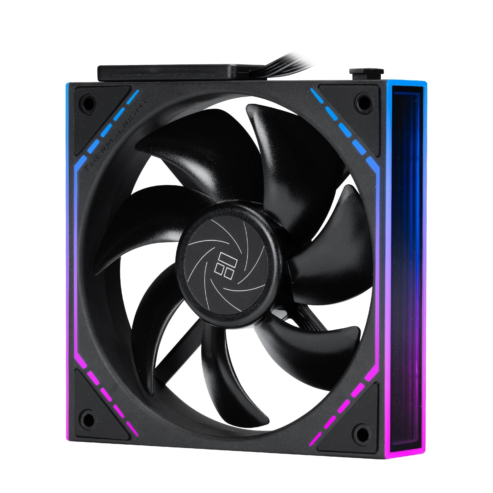 Thermalright TL-M12Q Gehäuselüfter-120mm leise, PWM-Funktion, Infinity Mirror ARGB-Lichteffekte, neues Power-Chip-Modul vereinfacht das Verkabelungsmanagement