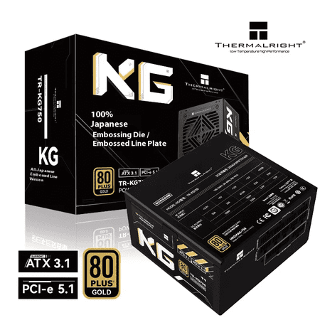 Thermalright TR-KG750-All-Japanese Embossed ATX3.1 Full Module Gold Medal Power Supply 750W Output for Desktop