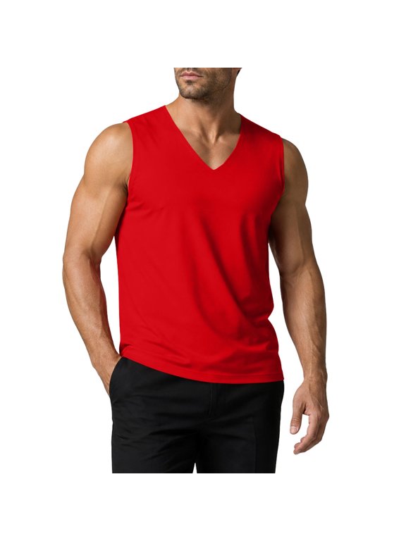 Thermals Vest for Men V Neck Tank Top Double Sided Brushed Winter Thermal Sleeveles Shirts Men Underwear Tops Warm Undershirt Base Layer Vest