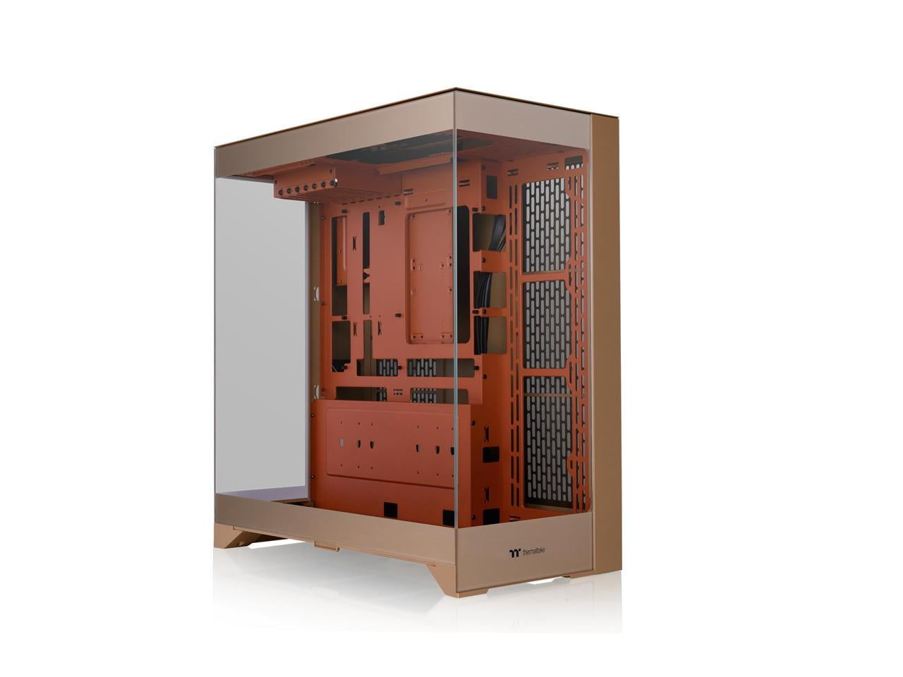 Thermaltake CTE E550 TG Gravel Sand Mid Tower ATX Case; 3 Tempered Glass Panels; Hidden-Connector Motherboard Support; Three-Way VGA Installations; Dual Chamber Design; CA-1Z8-00MGWN-00