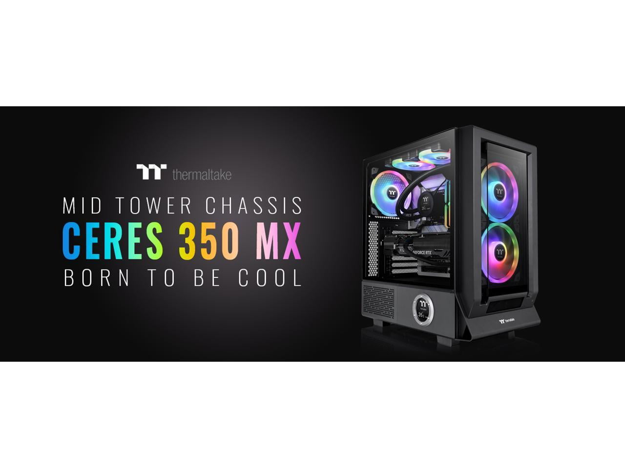 Thermaltake Ceres 350 MX Mid Tower Chassis, Black CA-1Z3-00M1WN-00