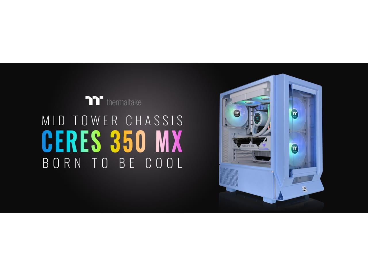 Thermaltake Ceres 350 MX Hydrangea Blue Mid Tower Chassis CA-1Z3-00MFWN-00