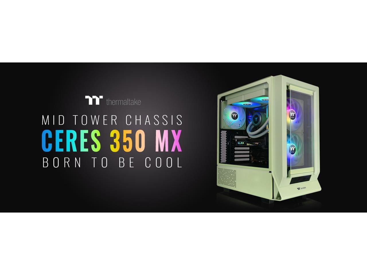 Thermaltake Ceres 350 MX ATX Mid Tower Chassis Macha Green CA-1Z3-00MEWN-00