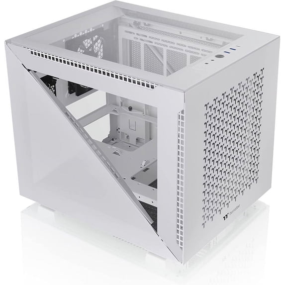 Thermaltake Divider 200 TG Air Computer Case, White
