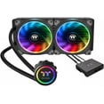 thumbnail image 1 of Thermaltake Floe Dual Riing RGB 280 TT Premium Edition PWM TR4 AM4 LGA1200 Ready AIO Liquid Cooling System 280mm High Efficiency Radiator CPU Cooler CL-W167-PL14SW-A, Black, 1 of 6