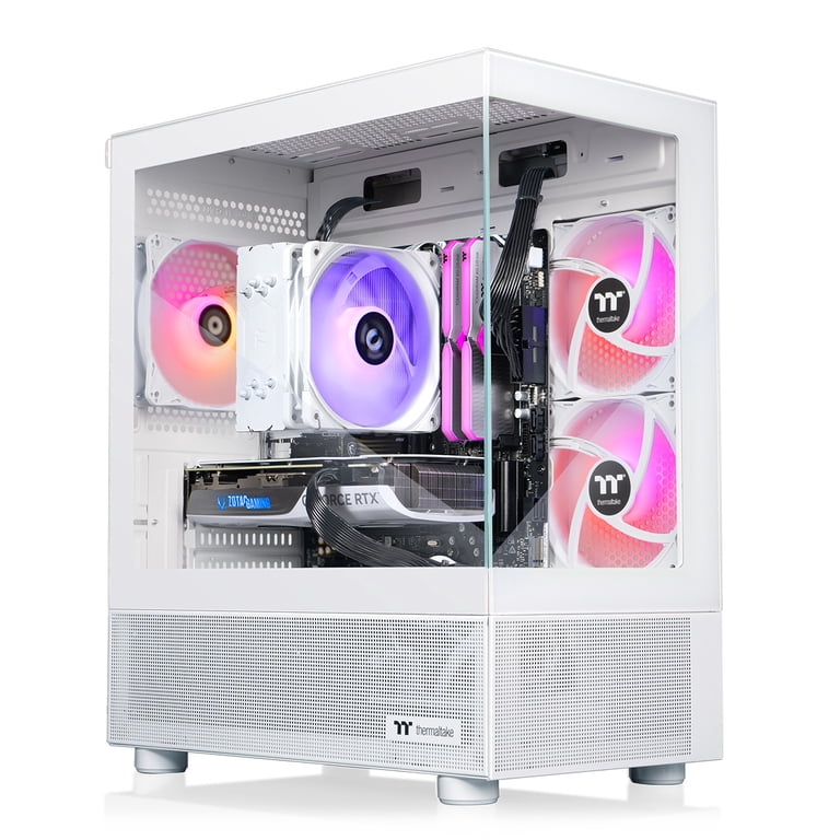 Thermaltake, Gaming Desktop PC, White, 32GB DDR5, 1TB SSD
