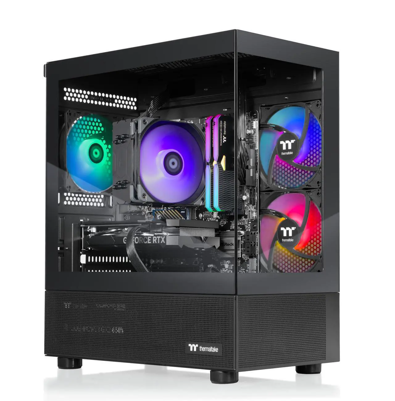 Thermaltake Gaming Desktop PC V17B-B650-560-LCS AMD Ryzen 5 7600X 32GB DDR5 1TB NVMe SSD GeForce RTX 5060 Windows 11 Home