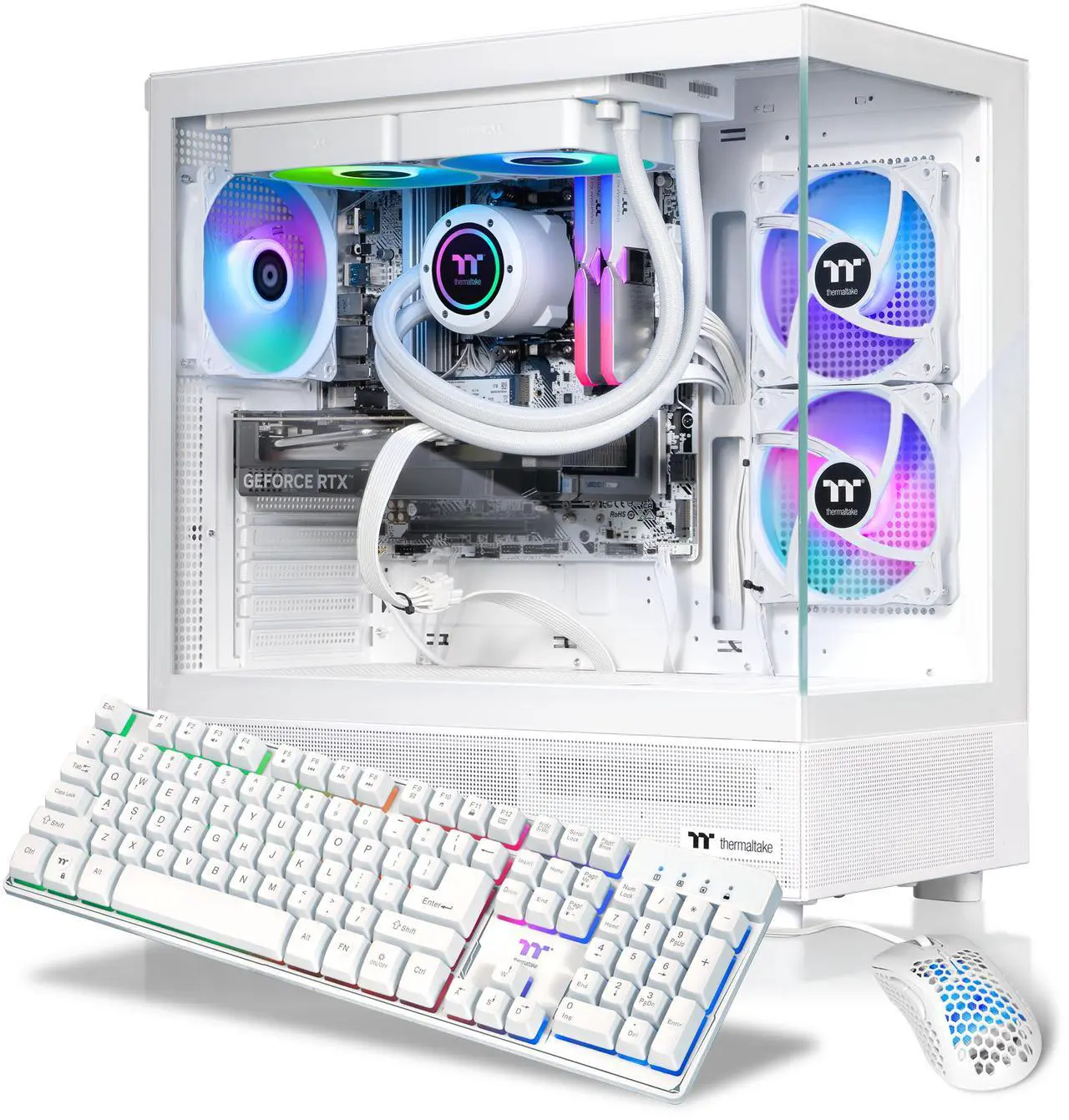 Thermaltake Gaming Desktop PC V27S-B85K-56T-LCS AMD Ryzen 7 7800X3D 32GB DDR5 1TB NVMe SSD GeForce RTX 5060 Ti Windows 11 Home