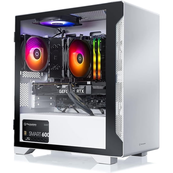 Thermaltake Glacier i350 Gaming Desktop (Intel Core™ i5-12400F, ToughRam Z-ONE 3600Mhz 16GB RGB Memory, NVIDIA® GeForce® RTX 3050, 1TB M.2 NVMe, Win 10 Home) S1GL-B660-350-LCS