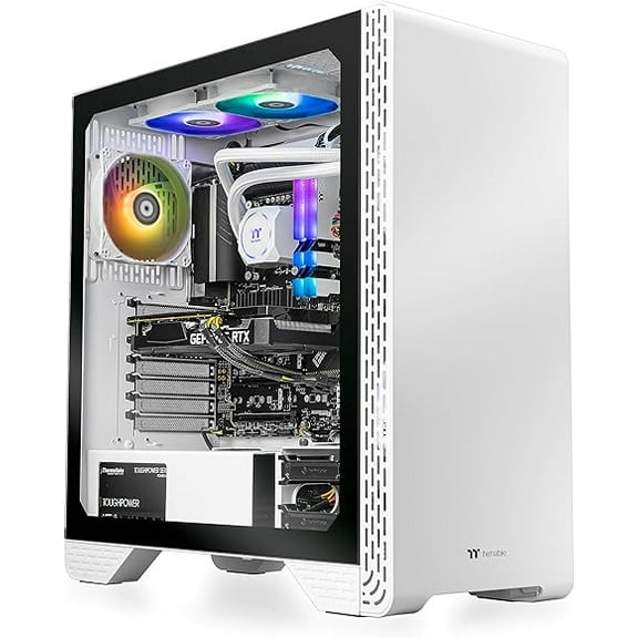 Thermaltake LCGS Glacier i460 R4 AIO Liquid Cooled CPU Gaming Desktop (Intel Core i5-13400F, ToughRam DDR4 3600Mhz 16GB RGB Memory, NVIDIA GeForce RTX 4060, 1TB NVMe M.2, WiFi) S3GL-B660-460-LCS