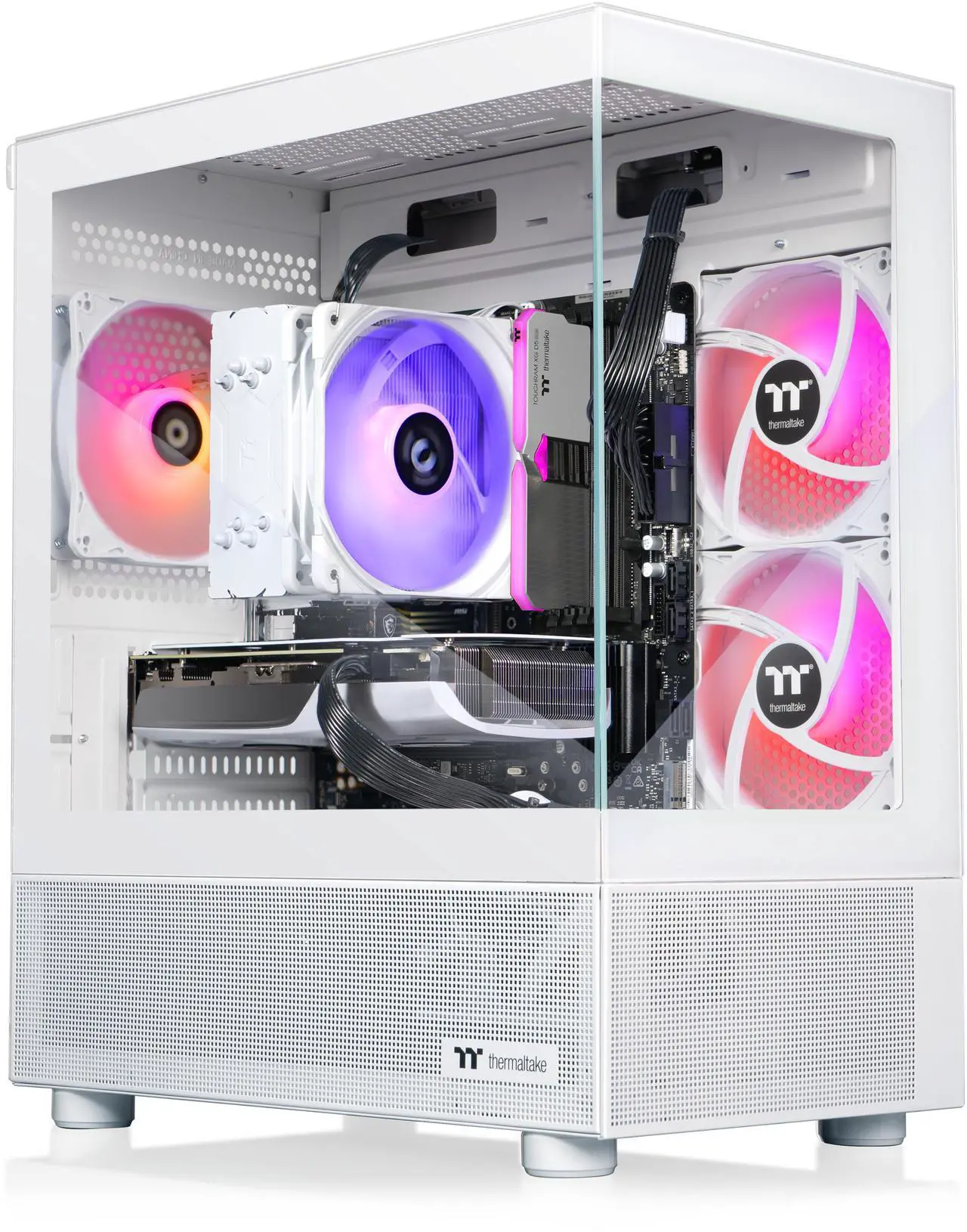 Thermaltake LCGS NE u2570S-V170S Gaming Desktop (Intel Core Ultra 5 250K Plus, ToughRam 16GB DDR5 6000MT/s RGB Memory, NVIDIA GeForce RTX 5070, 1TB NVMe M.2, Wifi, Windows 11) N17S-B860-570-LCS