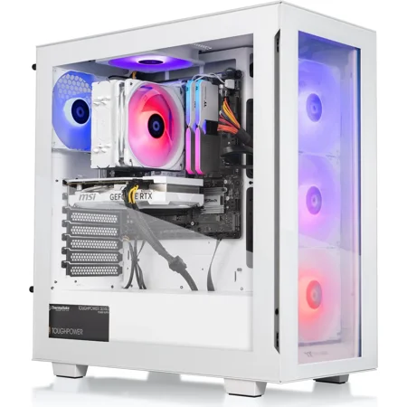 Thermaltake LCGS View i460T Gaming Desktop (Intel Core i7-14700F, ToughRam 32GB DDR5 5600MT/s RGB Memory, NVIDIA GeForce RTX 4060 Ti, 1TB NVMe M.2, Wifi, Windows 11) V35S-B760-B6T-LCS
