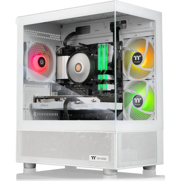 Thermaltake LCGS Vista R66 Gaming Desktop (AMD Ryzen 5 5600, ToughRam 16GB DDR4 3600Mhz RGB Memory, AMD Radeon RX 6600, 1TB NVMe M.2, Wifi) V17S-B550-R66-LCS