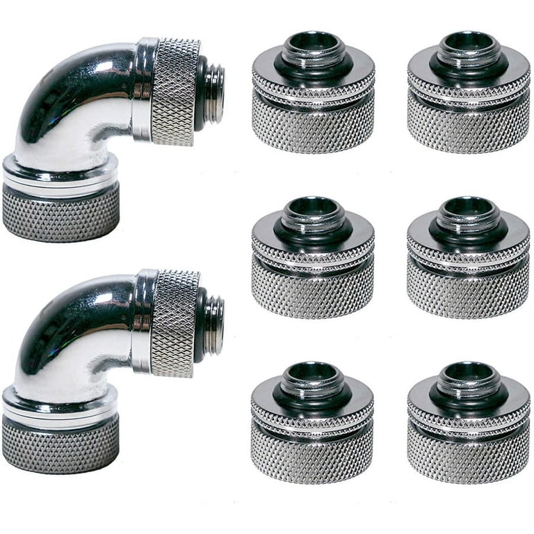 Thermaltake Pacific DIY 16mm OD PETG Compression Fitting Kit – Black (CL-W260-CU00BL-A) 2 thumbnail image