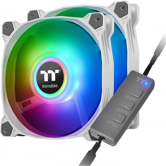 Thermaltake Pure Duo 14 ARGB Sync Radiator Fan White (2-Fan Pack)