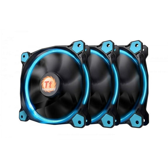 Thermaltake Riing 12 LED 120mm Case Fan - Blue - Three Pack